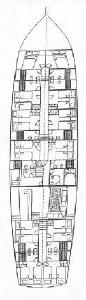 MS Gulet Aegean Clipper Layout - Click to enlarge